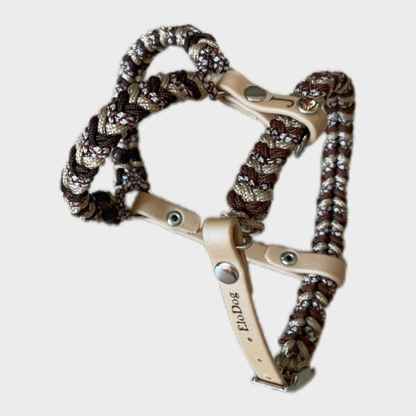 Harnais paracorde tressage Snake Belly Minis chiens Elodog