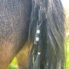 Accessoire anti-tiques naturel pour cheval, TinyTiq en paracorde tressée avec perles EM Elodog, à accrocher dans la crinière ou la queue