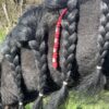 Accessoire anti-tiques naturel pour cheval, TinyTiq en paracorde tressée avec perles EM Elodog, à accrocher dans la crinière ou la queue