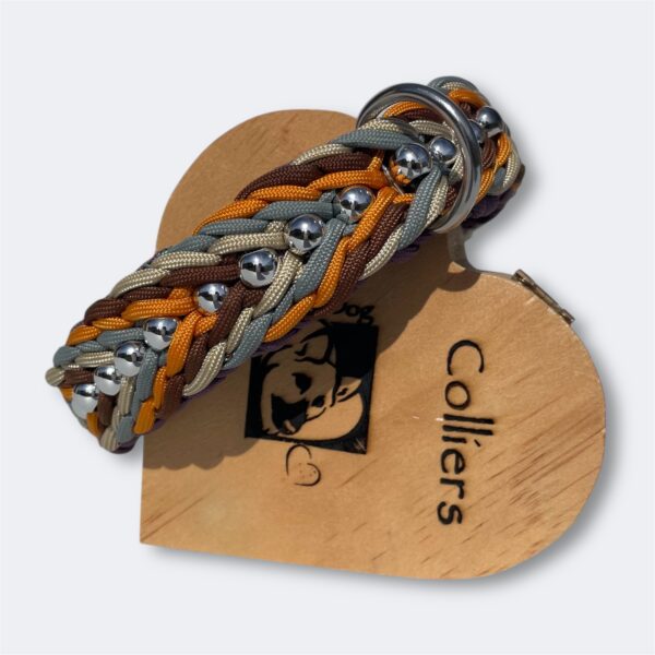 Photoroom_20250311_174502 Collier pour chien en paracorde tressage Valentine avec perles Elodog