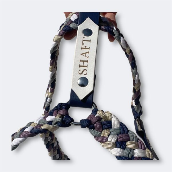 Harnais grand chien en paracorde tressage Ruby's Rainbow Elodog
