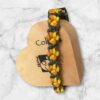 Collier pour chien en paracorde tressée avec formes empreintes de pattes et décorations strass empreintes avec laisse assortie sur mesure personnalisé Elodog